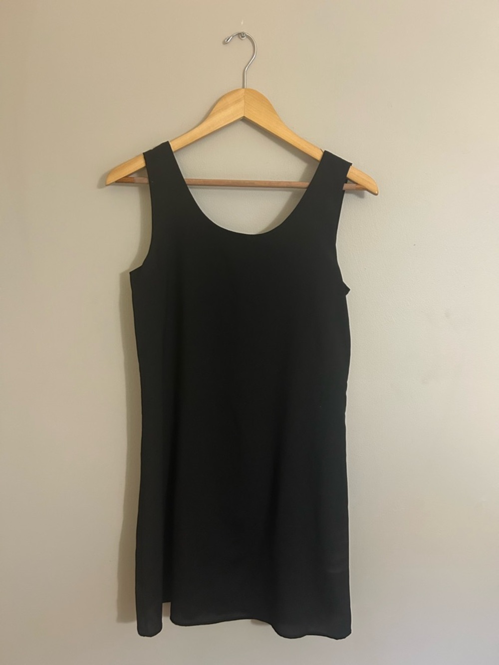 Sleeveless Black Mini Dress with Scoop Neck